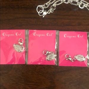 3 Origami Owl Pavé Football Dangle charms